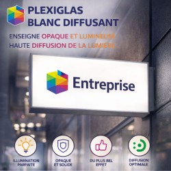 PLEXIGLASS BLANC DIFFUSANT