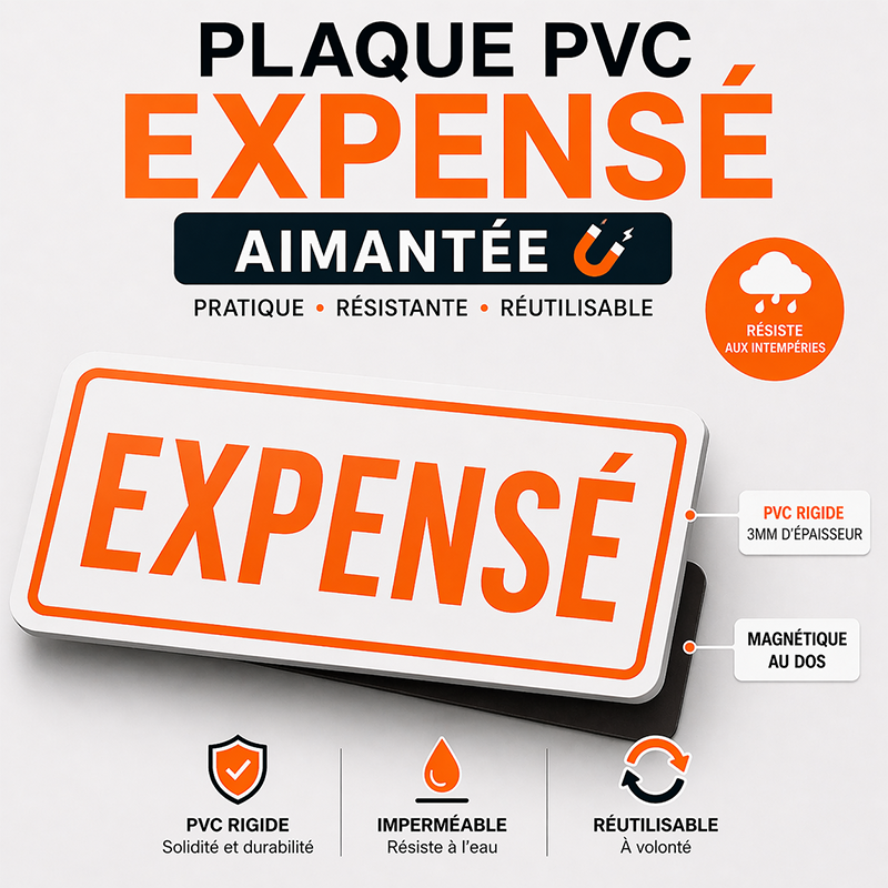 Plaque PVC Expensé aimentée